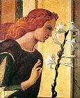 Giovanni Bellini Famous Paintings - Angel Announcing [detail]